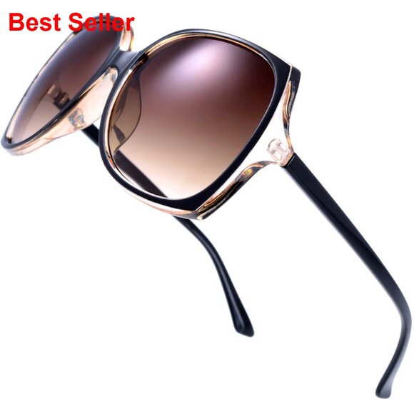 Accessories - Women's Oversized Square Cat Eye Sunglasses UV400 Protection Fashion Accessory